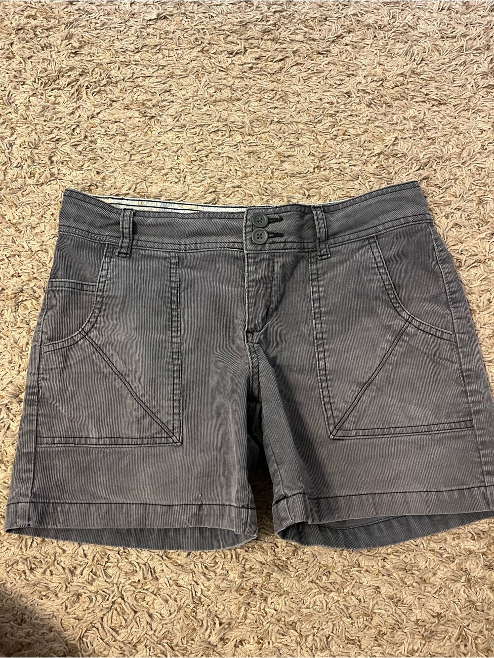 Women's Prana Gray Corduroy Shorts